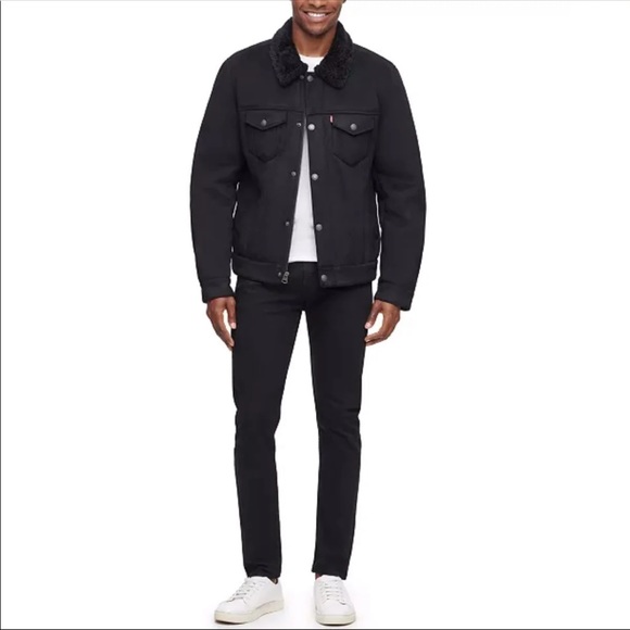 Levi’s Sherpa Faux Suede Trucker Jacket - Picture 2 of 9